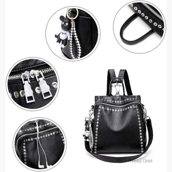 Convertible Backpack Purse - Fashion Tote, Shoulder Bag, Travel Backpack main image 4